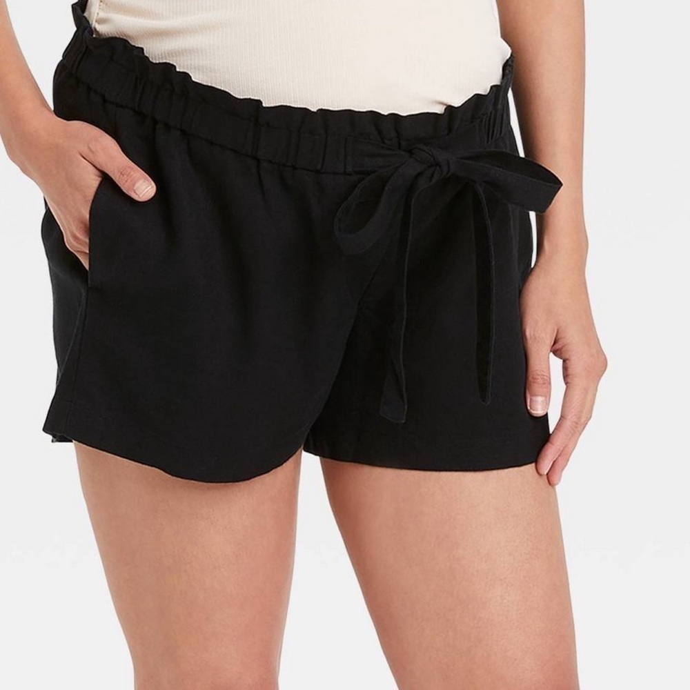 Tie-Front Pull-On Maternity Shorts - Isabel Maternity by Ingrid & Isabel…